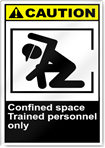 Confined Space Trained Personnel Only Caution Signs