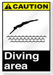 Diving Area Caution Signs