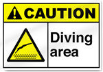 Diving Area Caution Sign