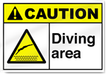 Diving Area Caution Signs