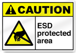 ESD Protected Area Caution Signs