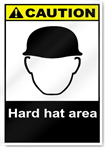 Hard Hat Area Caution Signs