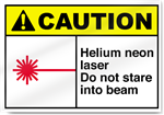 Helium Neon Laser Do Not Stare Into Beam Caution Signs
