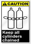 Keep All Cylinders Chained Caution Signs
