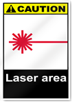 Laser Area Caution Signs