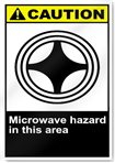 Microwave Hazard In This Area Caution Signs