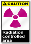 Radiation Controlled Area Caution Signs