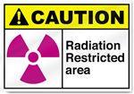 Radiation Restricted Area Caution Signs