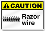 Razor Wire2 Caution Signs