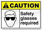 Safety Glasses Required Caution Signs