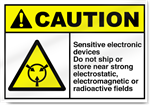 Sensitive Electronic Devices Do Not Ship Caution Signs