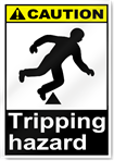 Tripping Hazard Caution Signs