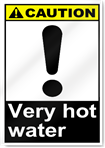 Very Hot Water Caution Signs