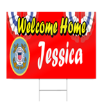 Coast Guard Military Welcome Home Sign