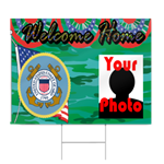 Coast Guard Welcome Home Sign in Camo