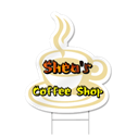 Coffee Cup Shaped Sign
