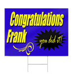 Congratulation Sign in Blue