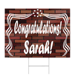 Congratulations Sign in White