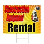 Construction Equipment Rental Sign