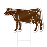 Cow Shaped Sign