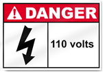 110 Volts Danger Sign