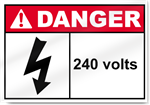 240 Volts Danger Signs