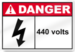 440 Volts Danger Signs