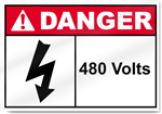 480 Volts Danger Signs