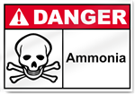 Ammonia Danger Sign