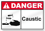 Caustic Danger Sign