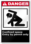 Confined Space Entry By Permit Danger Signs