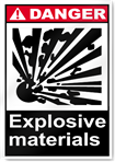 Explosive Materials Danger Signs