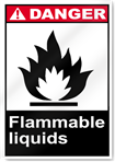 Flammable Liquids Danger Signs