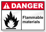 Flammable Materials Danger Signs