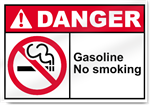 Gasoline No Smoking Danger Signs