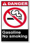 Gasoline No Smoking Danger Signs