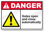 Gates Open And Close Automatically Danger Signs