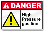 High Pressure Gas Line Danger Signs