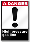 High Pressure Gas Line Danger Signs