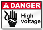 High Voltage Danger Signs