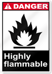 Highly Flammable Danger Signs