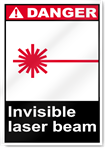 Invisible Laser Beam Danger Signs