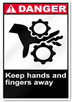 Keep Hands And Fingers Away Danger Signs
