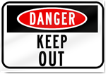 Danger Keep Out Sign 