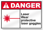 Laser Wear Protective Laser Goggles Danger Signs