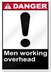 Men Working Overhead Danger Signs