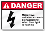 Microwave Radiation Exceeds Biohazard Limit Danger Signs