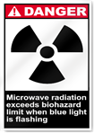 Microwave Radiation Exceeds Biohazard Limit Danger Signs