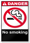 No Smoking Danger Signs