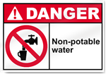 Non-Potable Water Danger Signs